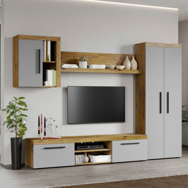 Set Mobilier Living Gri cu Flagstaff-Atena-C03