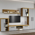 Set Mobilier Living Gri cu Flagstaff-Atena-C05