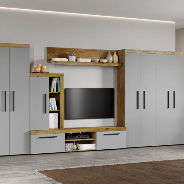 Set Mobilier Living Gri cu Flagstaff-Atena-C07