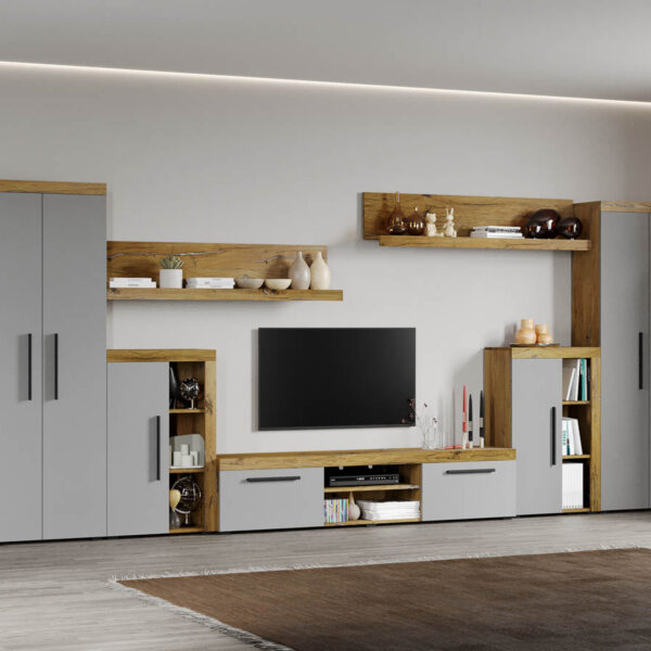 Set Mobilier Living Gri cu Flagstaff-Atena-C13