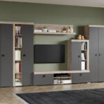 Set Mobilier Living Gri cu Stejar Gri Sam-C28