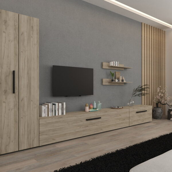 Set Mobilier Living Stejar Gri Remy-C02