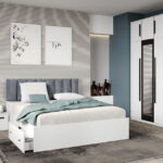 Set dormitor Alb fara comoda - Dallas - C23