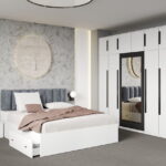 Set dormitor Alb fara comoda - Dallas - C39