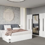 Set dormitor Alb fara comoda - Dallas - C40