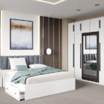 Set dormitor Alb fara comoda - Dallas - C55