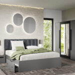 Set dormitor Gri fara comoda - Dallas - C16