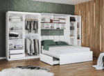 Set dormitor alb pat tapitat - Blanco - Configuratia 10 - imagine 2