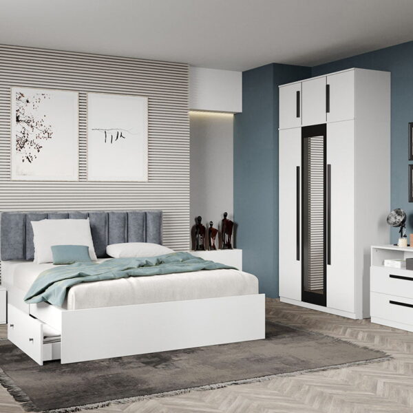 Set dormitor complet Alb - Dallas - C21