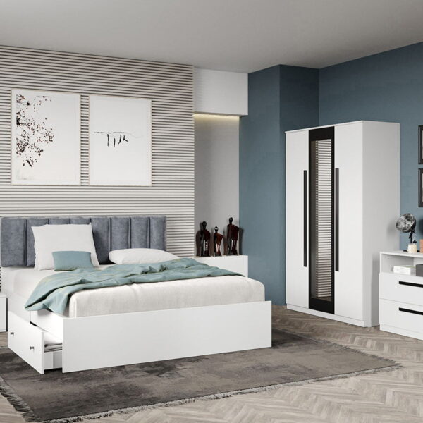 Set dormitor complet Alb - Dallas - C22