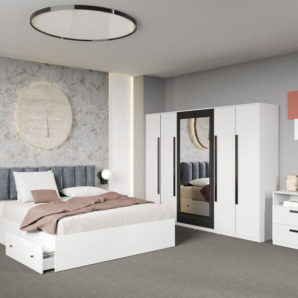 Set dormitor complet Alb - Dallas - C38