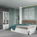Set dormitor complet Alb-Gri - Madrid - C103