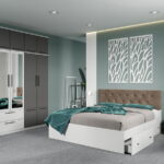 Set dormitor complet Alb-Gri - Madrid - C111