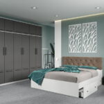 Set dormitor complet Alb-Gri - Madrid - C125