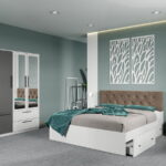 Set dormitor complet Alb-Gri - Madrid - C99