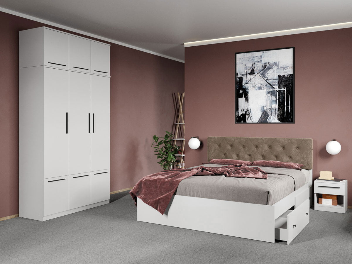 Set dormitor complet Alb - Madrid - C37
