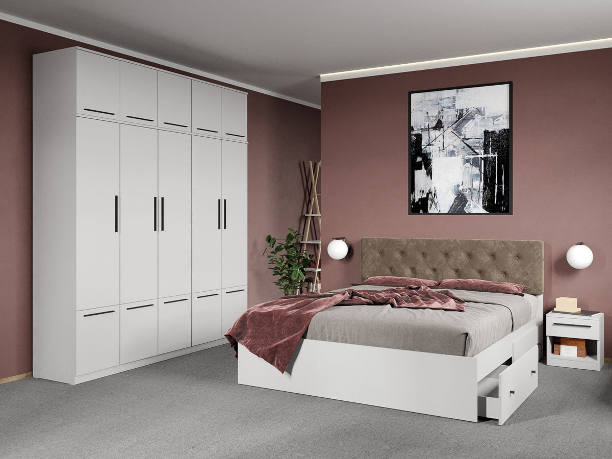 Set dormitor complet Alb - Madrid - C53