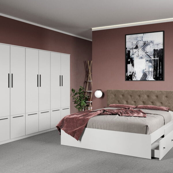Set dormitor complet Alb - Madrid - C57