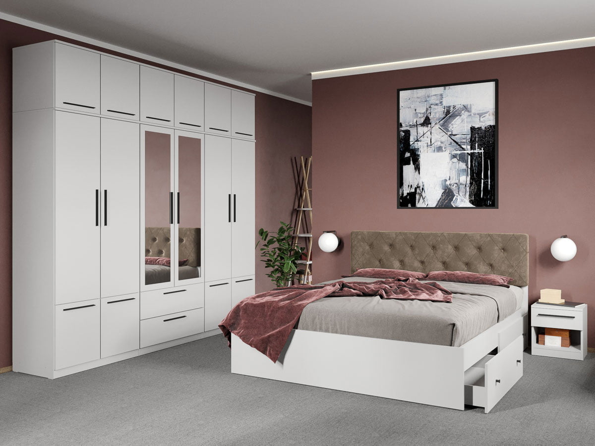 Set dormitor complet Alb - Madrid - C63