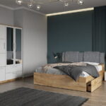 Set dormitor complet Alb-Stejar -Acapulco- C43