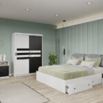 Set dormitor complet Ferrara+Alb - Glass - C15