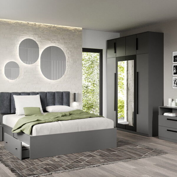 Set dormitor complet Gri - Dallas - C13