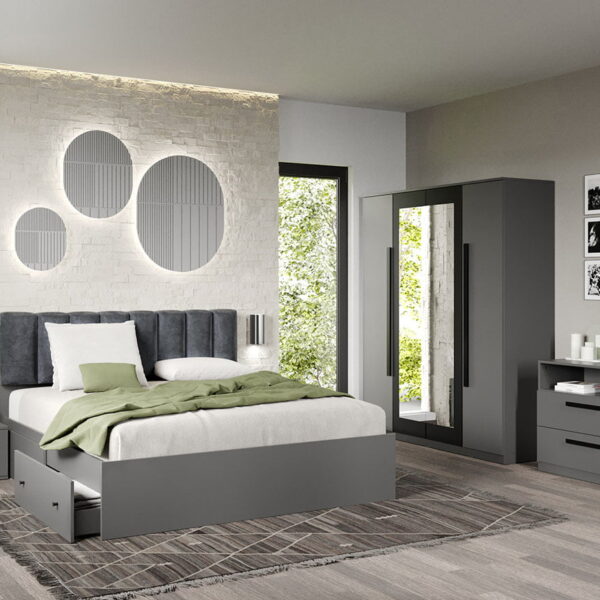 Set dormitor complet Gri - Dallas - C14