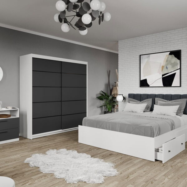 Set dormitor complet Gri - Elis - C7