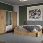 Set dormitor complet Stejar Auriu - Acapulco - C35