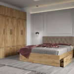 Set dormitor complet Stejar Auriu - Madrid - C21
