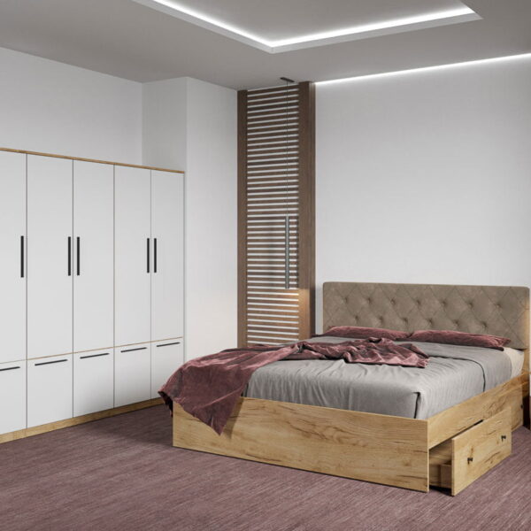 Set dormitor complet Stejar Auriu - Madrid - C81
