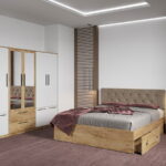 Set dormitor complet Stejar Auriu - Madrid - C83
