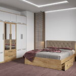 Set dormitor complet Stejar Auriu - Madrid - C87