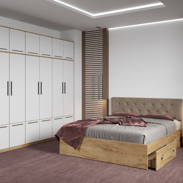 Set dormitor complet Stejar Auriu - Madrid - C91