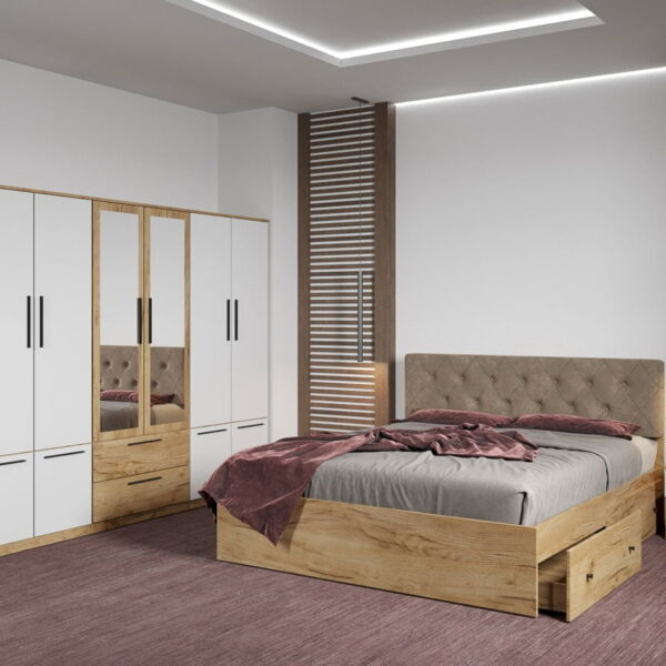 Set dormitor complet Stejar Auriu - Madrid - C93