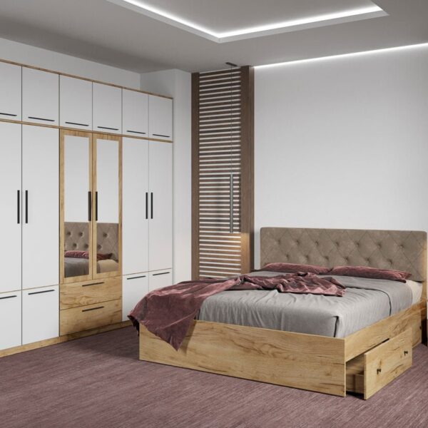 Set dormitor complet Stejar Auriu - Madrid - C95
