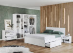 Set mobila dormitor alb complet - Blanco - Configuratia 5 - imagine 2