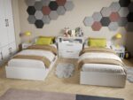 Set Mobila Dormitor Copii cu 2 Paturi Tineret Mihai C19 - imagine 5