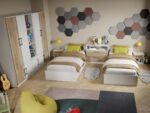 Set Mobilă Dormitor Copii cu 2 Paturi Mihai C21 - imagine 2