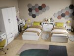Set Mobila Dormitor Copii cu 2 Paturi Tineret Mihai C22 - imagine 2