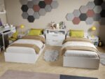 Set Mobila Dormitor Copii cu 2 Paturi Tineret Mihai C22 - imagine 5