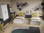 Set Mobila Dormitor Copii cu 2 Paturi Tineret Mihai C23 - imagine 2