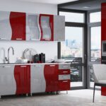 BUCATARIE CIP S MDF ROSU METALIZAT 2M