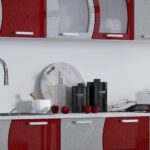 BUCATARIE CIP S MDF ROSU METALIZAT 2M - imagine 4