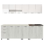 BUCATARIE DUSEA 2.4M ALB + STEJAR K001 - imagine 2