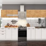 BUCATARIE DUSEA 2.6M RO ALB+STJ AUR K003