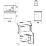 Birou PC SKM-6 ro sonoma - imagine 3
