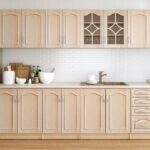 Bucatarie Olea Mebel 2.6m MDF mesteacan cu blat intreg