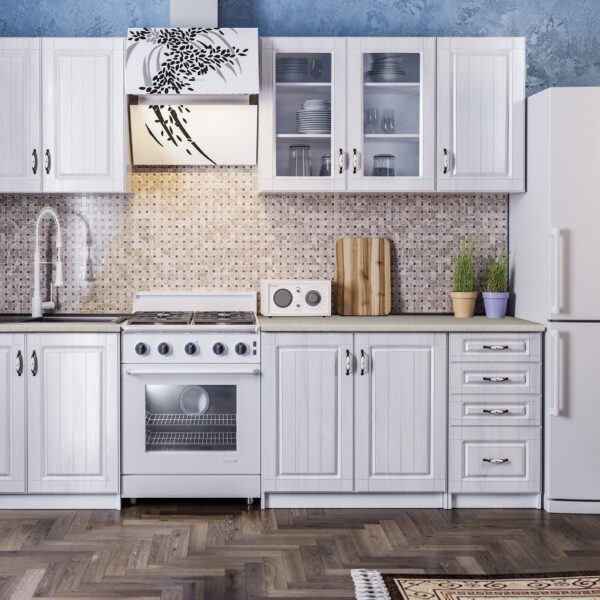 Bucatarie Provence MDF 2m alb fibrat