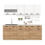 Bucatarie Vio 2.2m Stejar K003+Alb - imagine 4